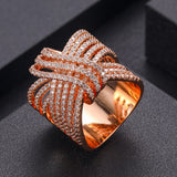 Hot Indian African Dubai Wide CZ Rings For Women