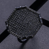 Indian African Dubai Wide CZ Rings For Women