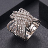 Hot Indian African Dubai Wide CZ Rings For Women