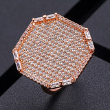 Indian African Dubai Wide CZ Rings For Women