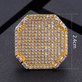 Indian African Dubai Wide CZ Rings For Women