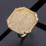 Indian African Dubai Wide CZ Rings For Women
