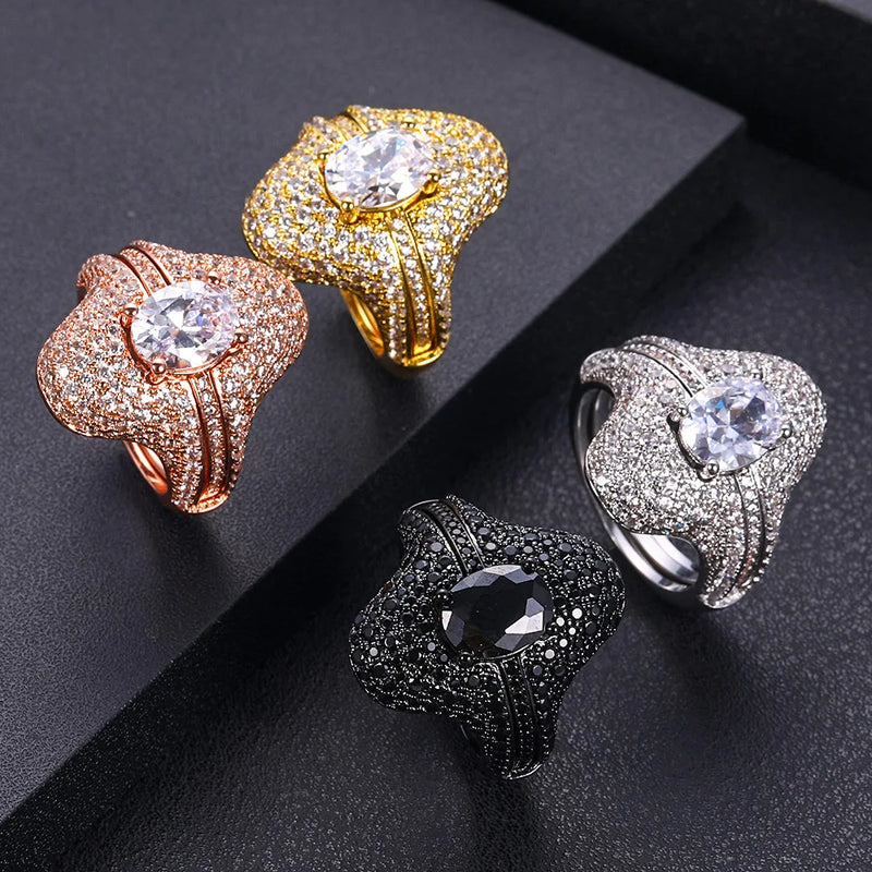 Indian African Dubai CZ Rings Women