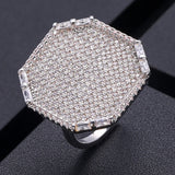 Indian African Dubai Wide CZ Rings For Women