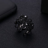 Jankelly Square Cube Zirconia Women Wedding Engagement Party Wear