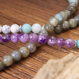 Purple 108 Beads Women's Healing Meditation Necklace