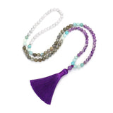 Purple 108 Beads Women's Healing Meditation Necklace
