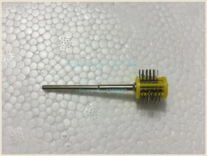 10pcs Mounted Matt Brush Yellow 0.2mm Wire Burnishing Wire