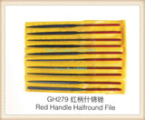 Red Handle Halfround File for Silver Carving and Filing, 10pcs