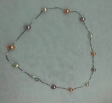 Freshwater Pearl Necklace Pendant 925 Sterling Silver Chain
