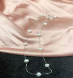 Freshwater Pearl Necklace Pendant 925 Sterling Silver Chain