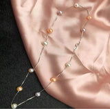 Freshwater Pearl Necklace Pendant 925 Sterling Silver Chain