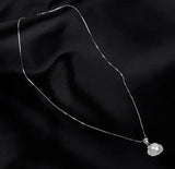 Freshwater Pearl Pendant Necklace 925 Sterling Silver Chain for Women