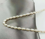 White Pearls Pendant Necklace Chain Women
