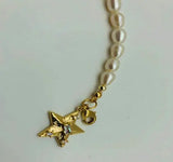 White Pearls Pendant Necklace Chain Women