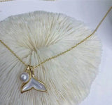 Natural Freshwater Pearl Pendant Chain for Women