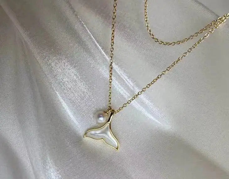 Natural Freshwater Pearl Pendant Chain for Women