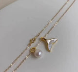 Natural Freshwater Pearl Pendant Chain for Women