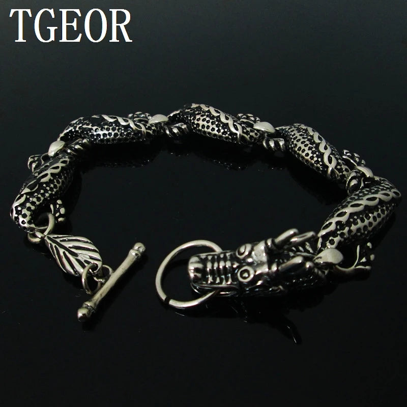 316L Stainless Steel Retro Dragon Bracelet