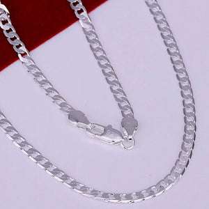 925 Silver 6MM Chain Necklace 16-24 inches
