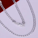 925 Silver 6MM Chain Necklace 16-24 inches