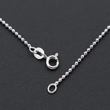 S925 Silver Bead Chain Necklace DIY Pendant Clavicle Female