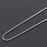 S925 Silver Bead Chain Necklace DIY Pendant Clavicle Female