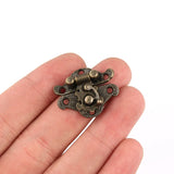 10pcs Antique Bronze Hasp Latch Jewelry Wooden Box Lock Mini Cabinet Buckle