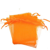 Orange Organza Pouch Jewelry Trinket Bag Wedding Decoration 30pcs