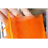 Orange Organza Pouch Jewelry Trinket Bag Wedding Decoration 30pcs