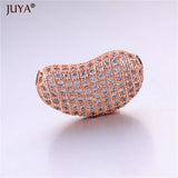 Large CZ Crystal Tube Bean Ball Beads for DIY Jewelry