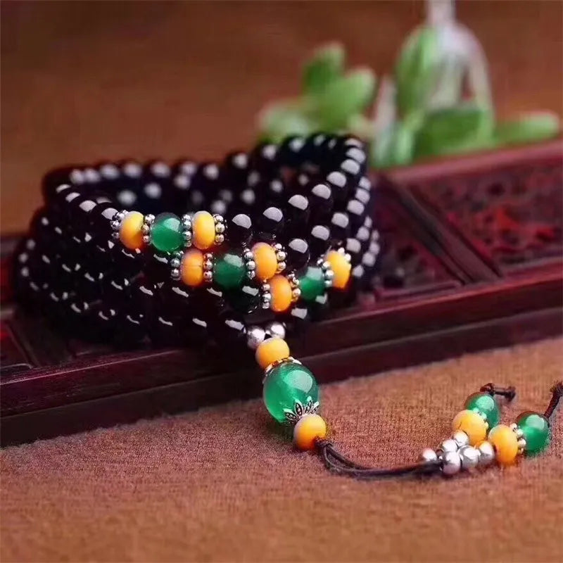 Natural Agate Stone Beads Bracelet Necklace Set