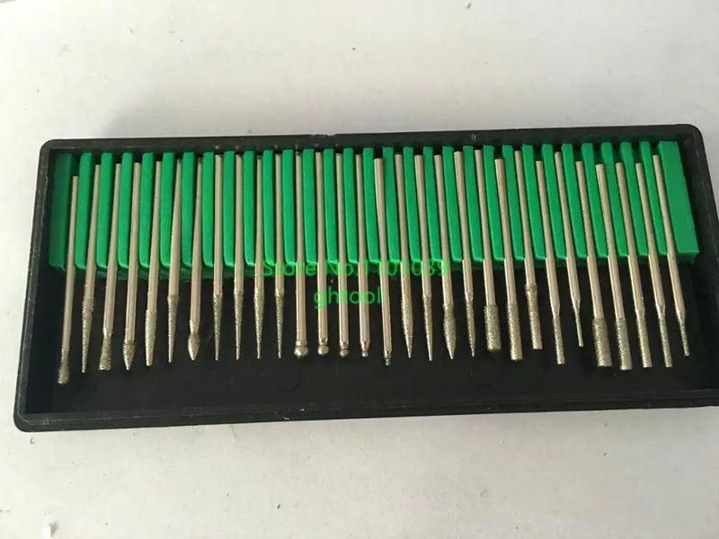 30pcs Diamond Burs Set Titanium Coated Jewelry Tools