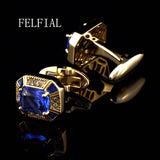Crystal Cufflink Button for Men - Wedding Shirt Accessory