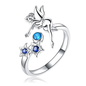 Crystal Elf Jewelry Girl Adjustable Circus Ring Present
