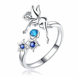 Crystal Elf Jewelry Girl Adjustable Circus Ring Present