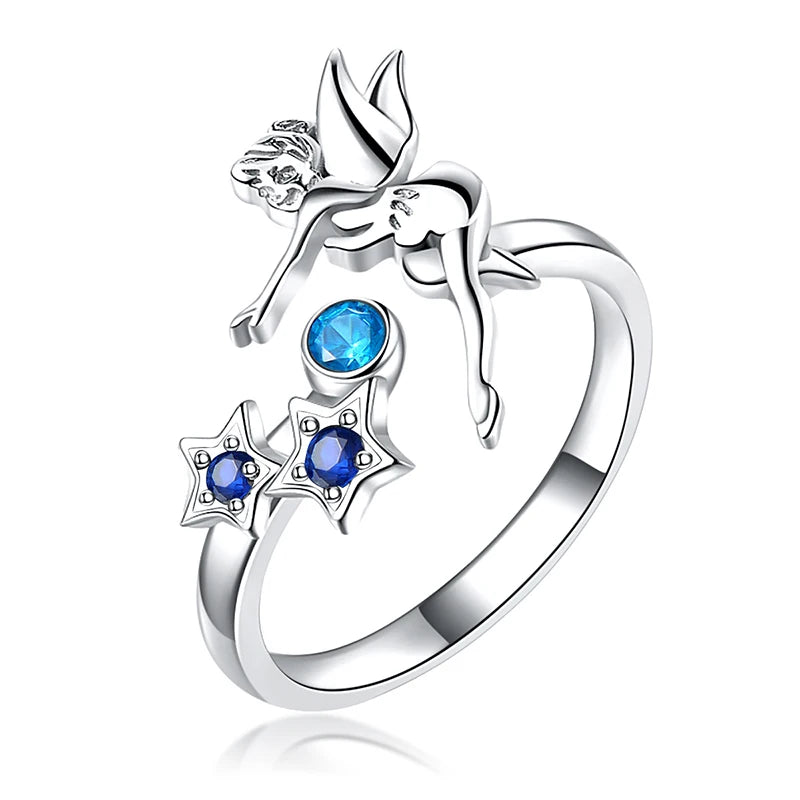 Crystal Elf Jewelry Girl Adjustable Circus Ring Present