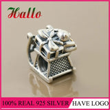 925 Sterling Silver Santa's Sleigh Christmas Charm for Bracelets