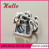 925 Sterling Silver Santa's Sleigh Christmas Charm for Bracelets