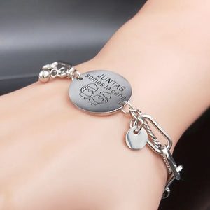 Stainless Steel Charm Silver Chain Bracelet Jewelry