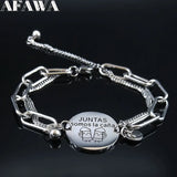 Stainless Steel Charm Silver Chain Bracelet Jewelry