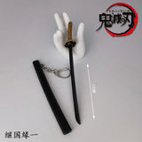 Katana Sword Keychain Japanese Butterfly Knives Weapon Key Holder
