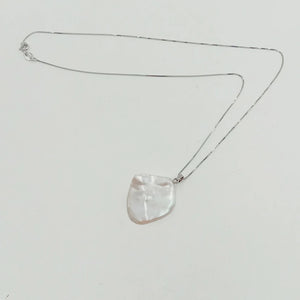 Keshi Baroque Pearl Pendant Necklace, 925 Silver, 18k Plating