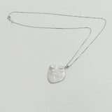 Keshi Baroque Pearl Pendant Necklace, 925 Silver, 18k Plating