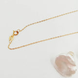 Keshi Baroque Pearl Pendant Necklace, 925 Silver, 18k Plating