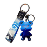 Bear Keychain Women Boy Girl Animal Pendant Metal Key Ring Accessories Gift