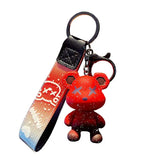 Bear Keychain Women Boy Girl Animal Pendant Metal Key Ring Accessories Gift
