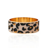 Leopard Print Wide Cuff Bangles Jewelry for Women