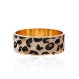 Leopard Print Wide Cuff Bangles Jewelry for Women