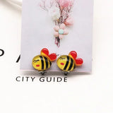 Kids Clip On Earrings Animal Flower Girls Jewelry Painless 7 Pairs/Set